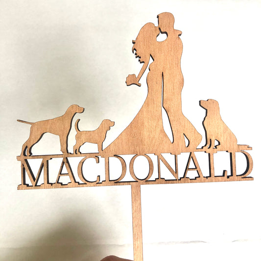 Silhouette surname topper - Younique Collective