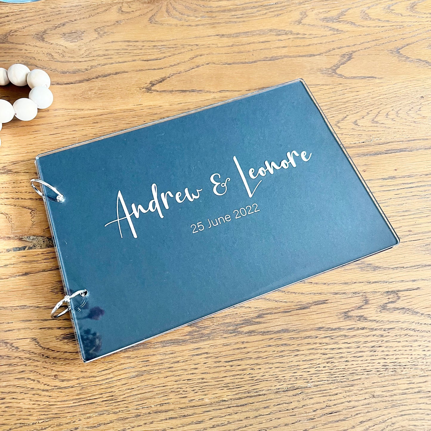 First Name Guest Book with Wooden Cover