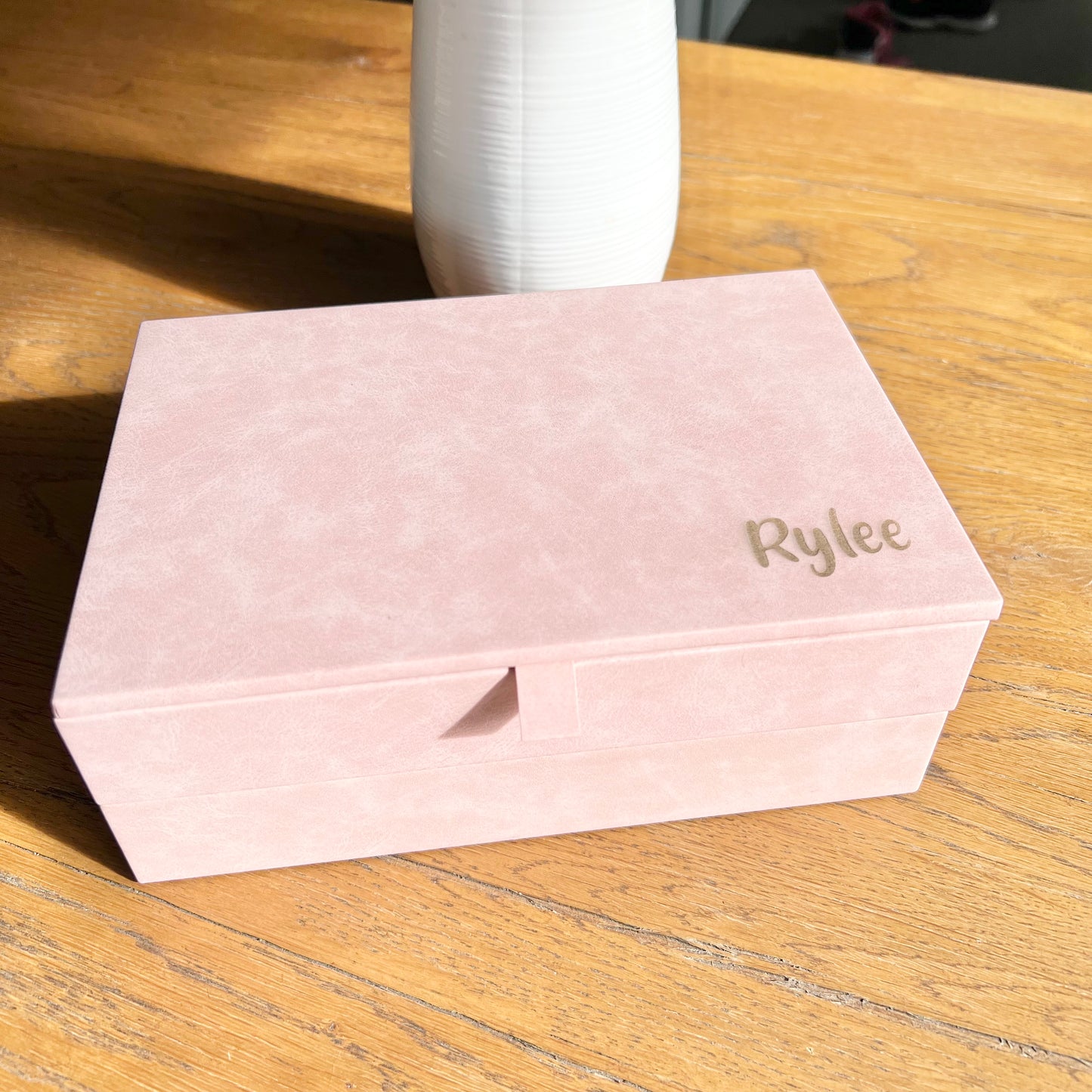 Jewellery box with engraved name