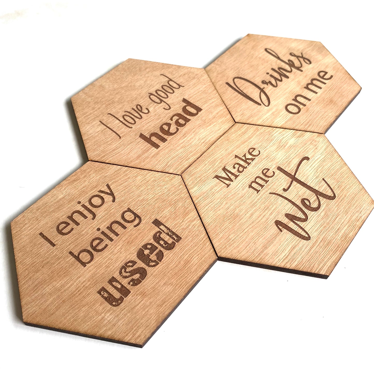 Cheeky coasters hexigon - Younique Collective