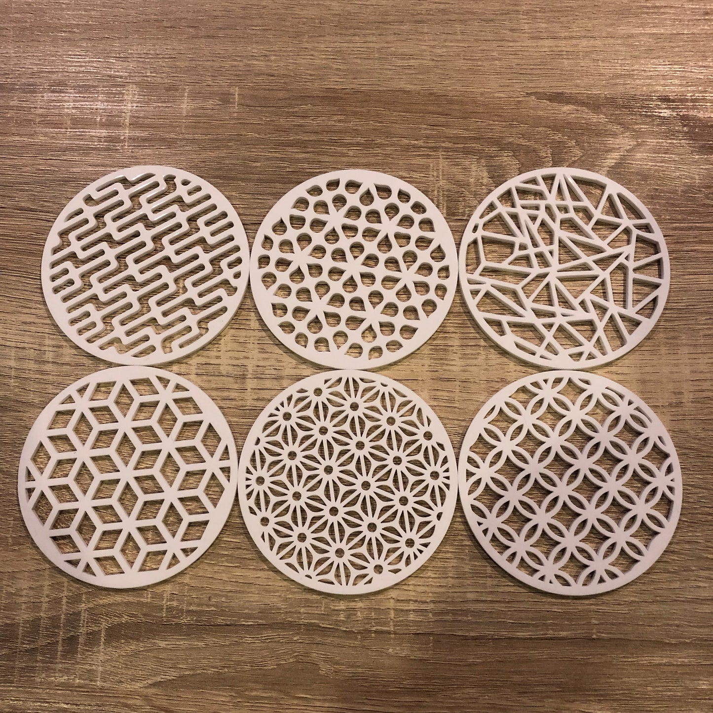 Geometric coasters - mixed set 6 - Younique Collective
