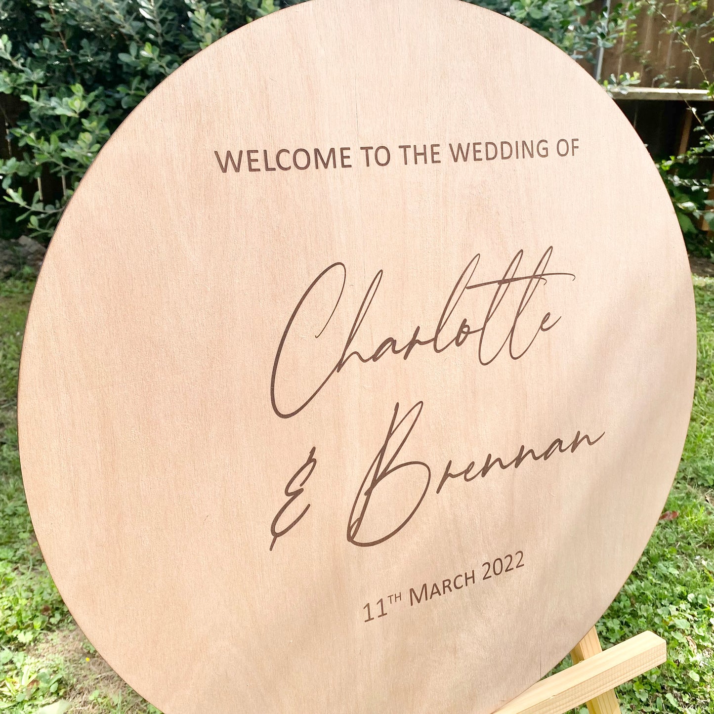 The Charlotte Wedding Sign - Wood
