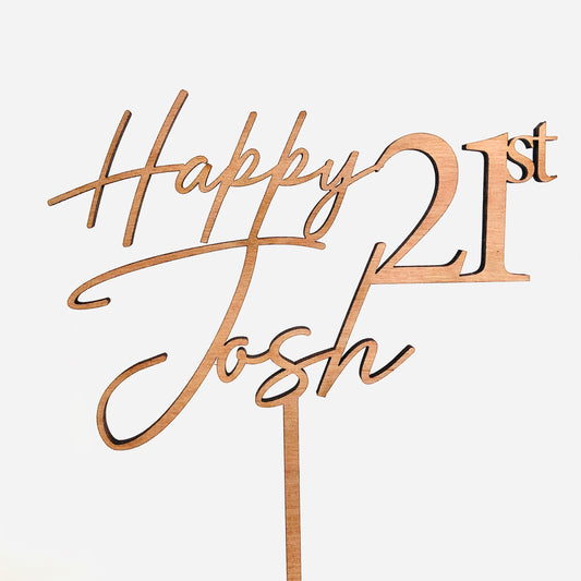 Happy 21st topper - Younique Collective