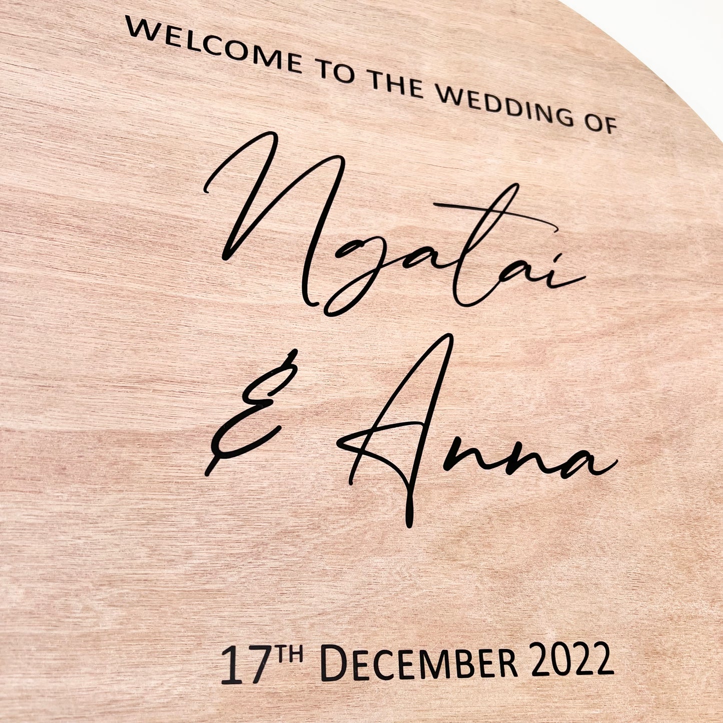 The Charlotte Wedding Sign - Wood