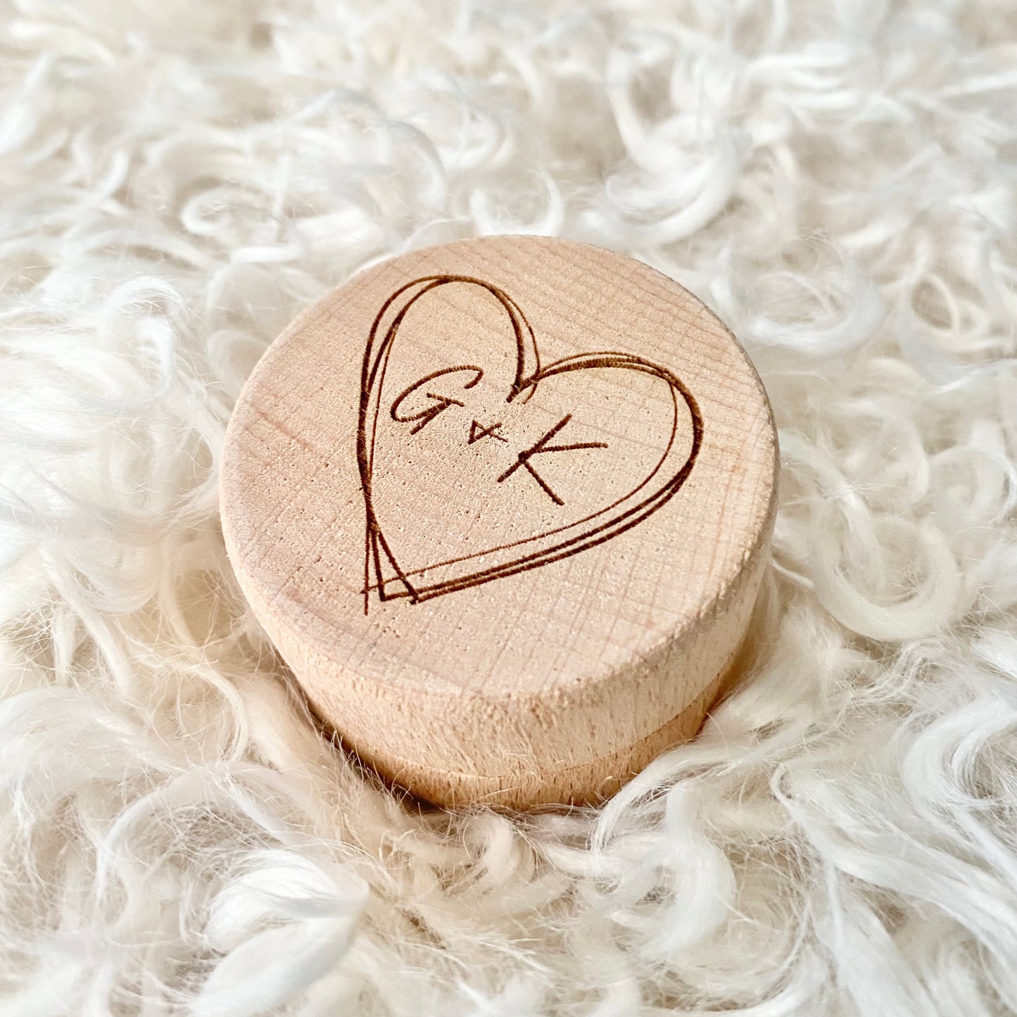 Initial heart ring box