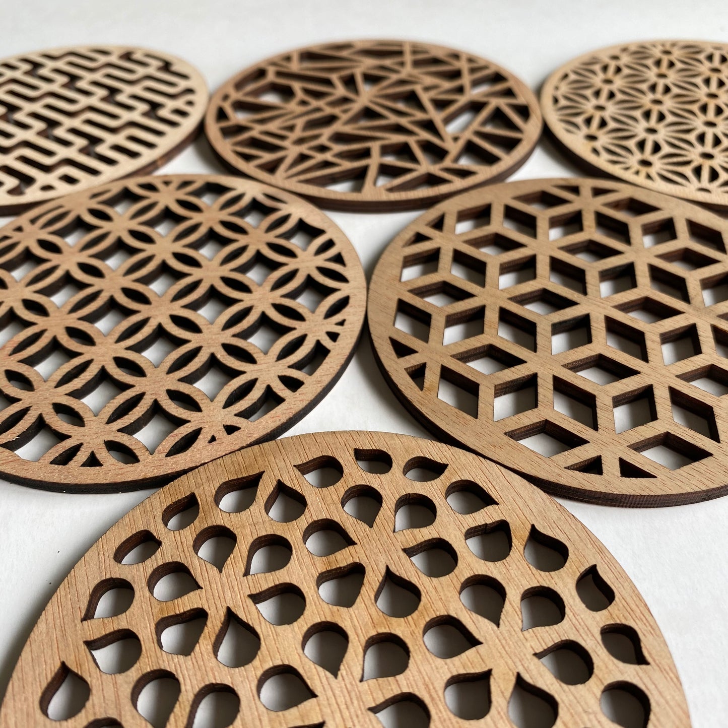 Geometric coasters - mixed set 6 - Younique Collective