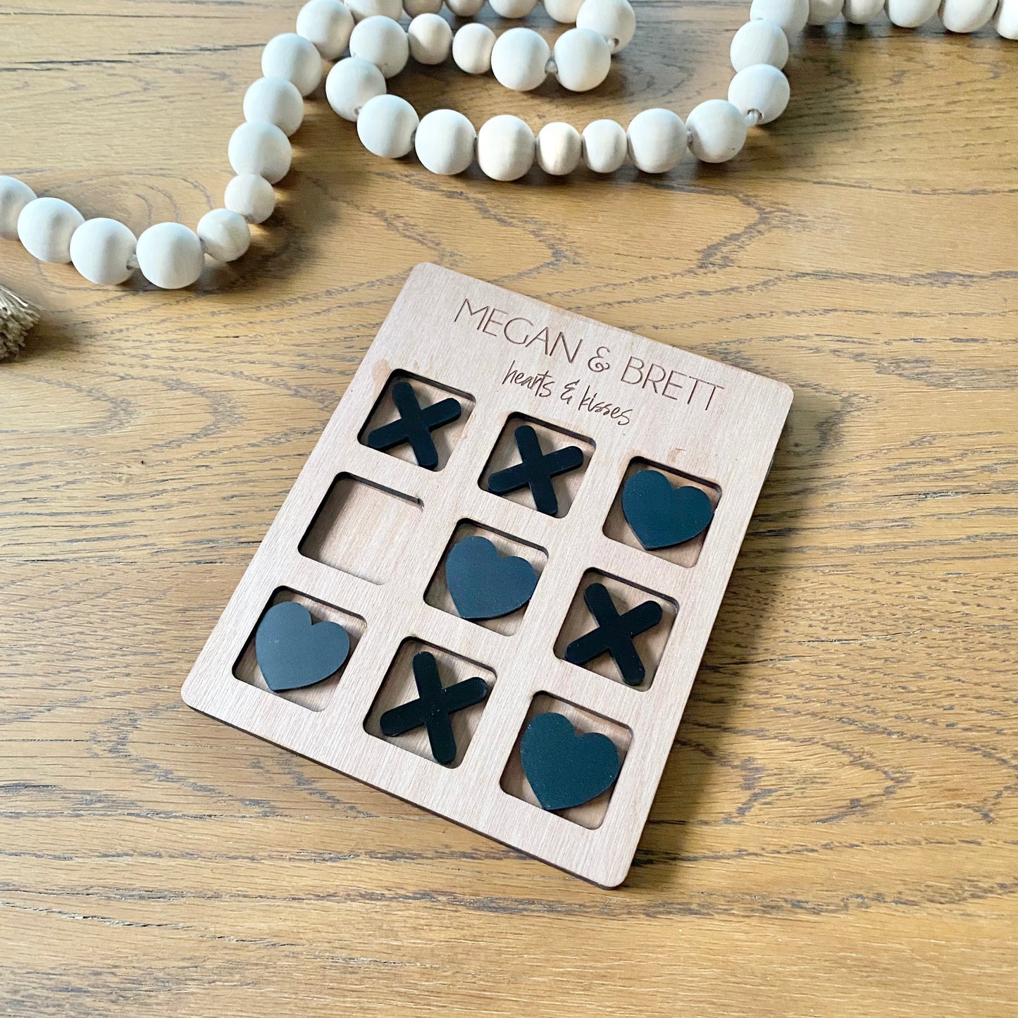 Personalised hearts & kisses board