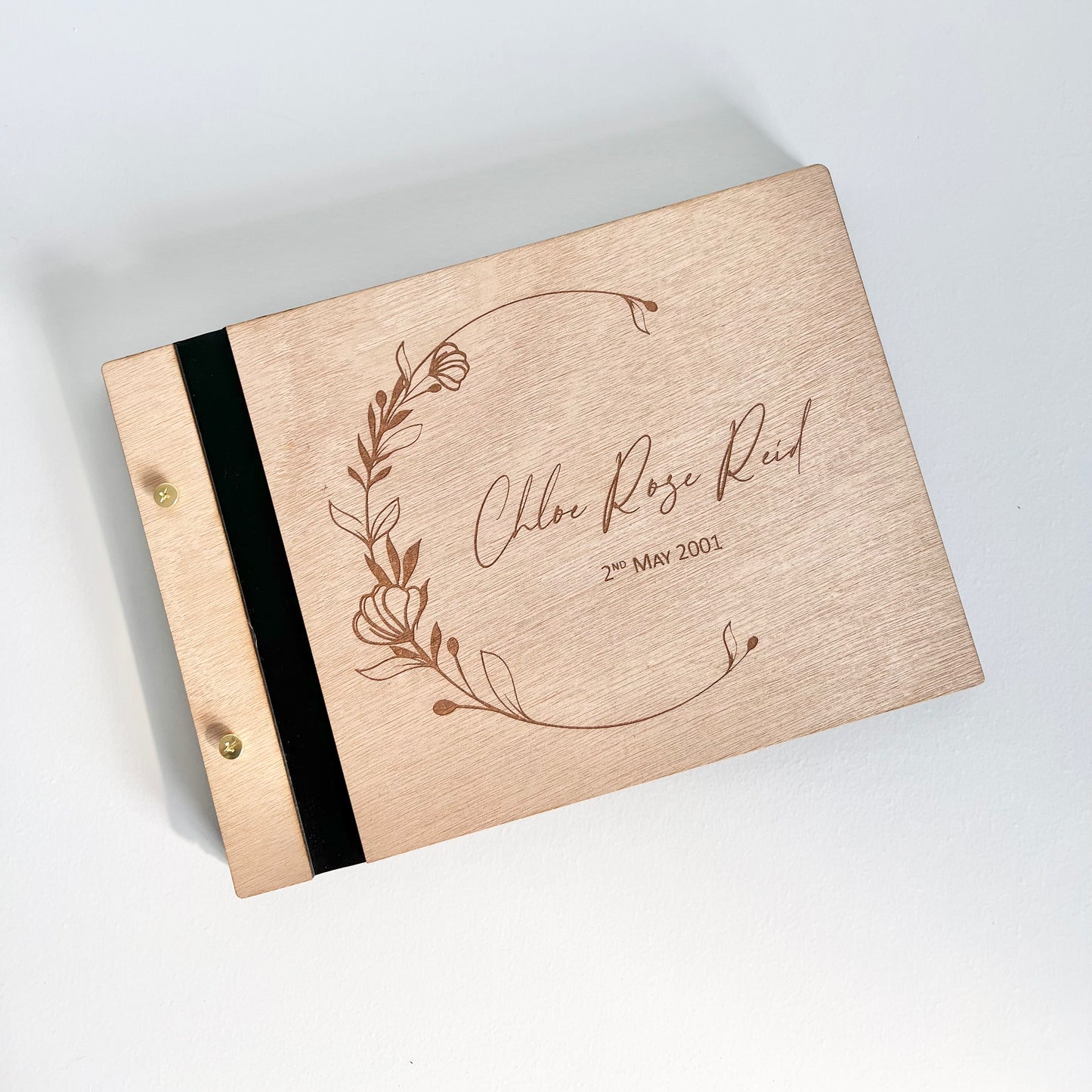 Floral Crescent Birthday Book