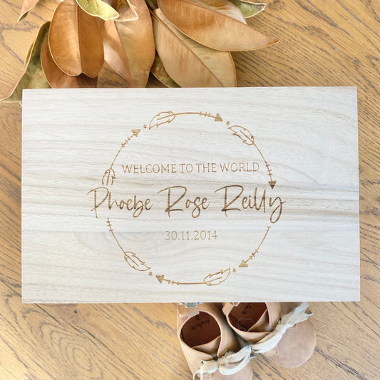 The Phoenix birth details keepsake box