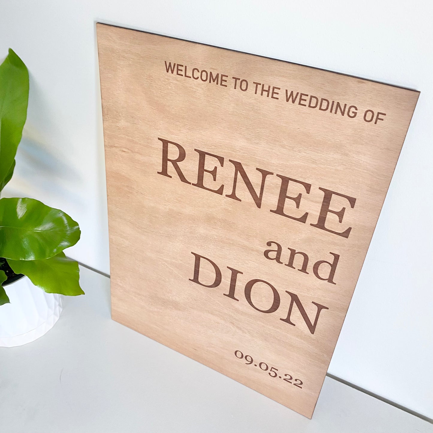 The Renee Wedding Sign - Wood