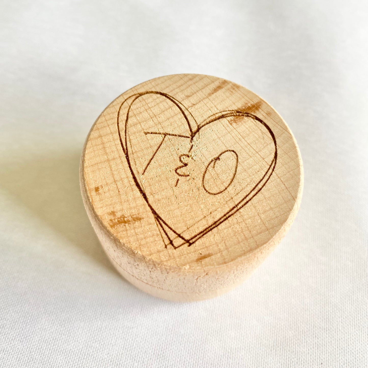 Initial heart ring box