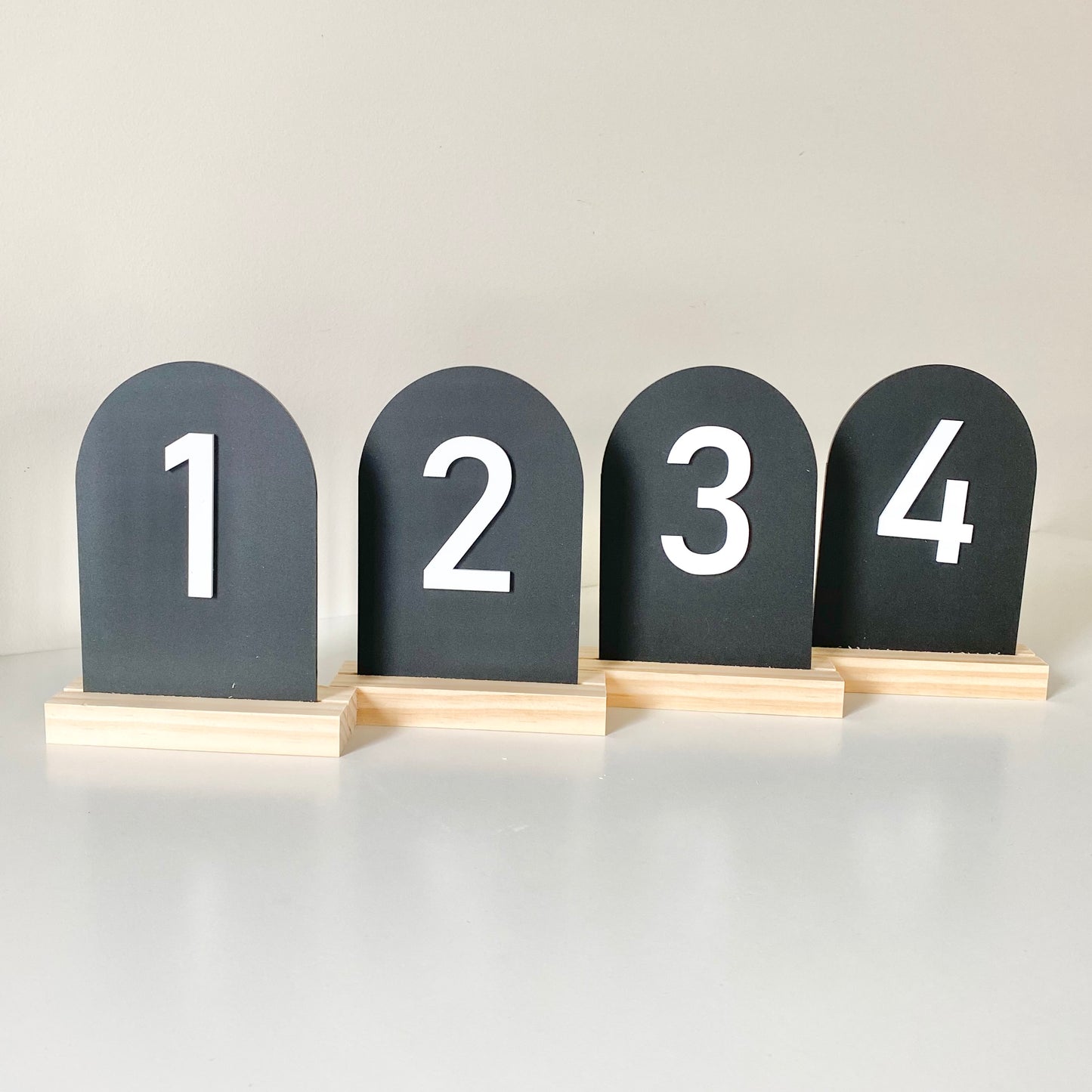 Black Acrylic Table Numbers