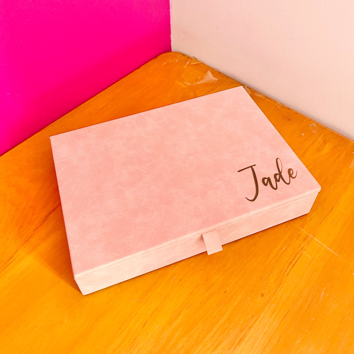 Jewellery box with engraved name