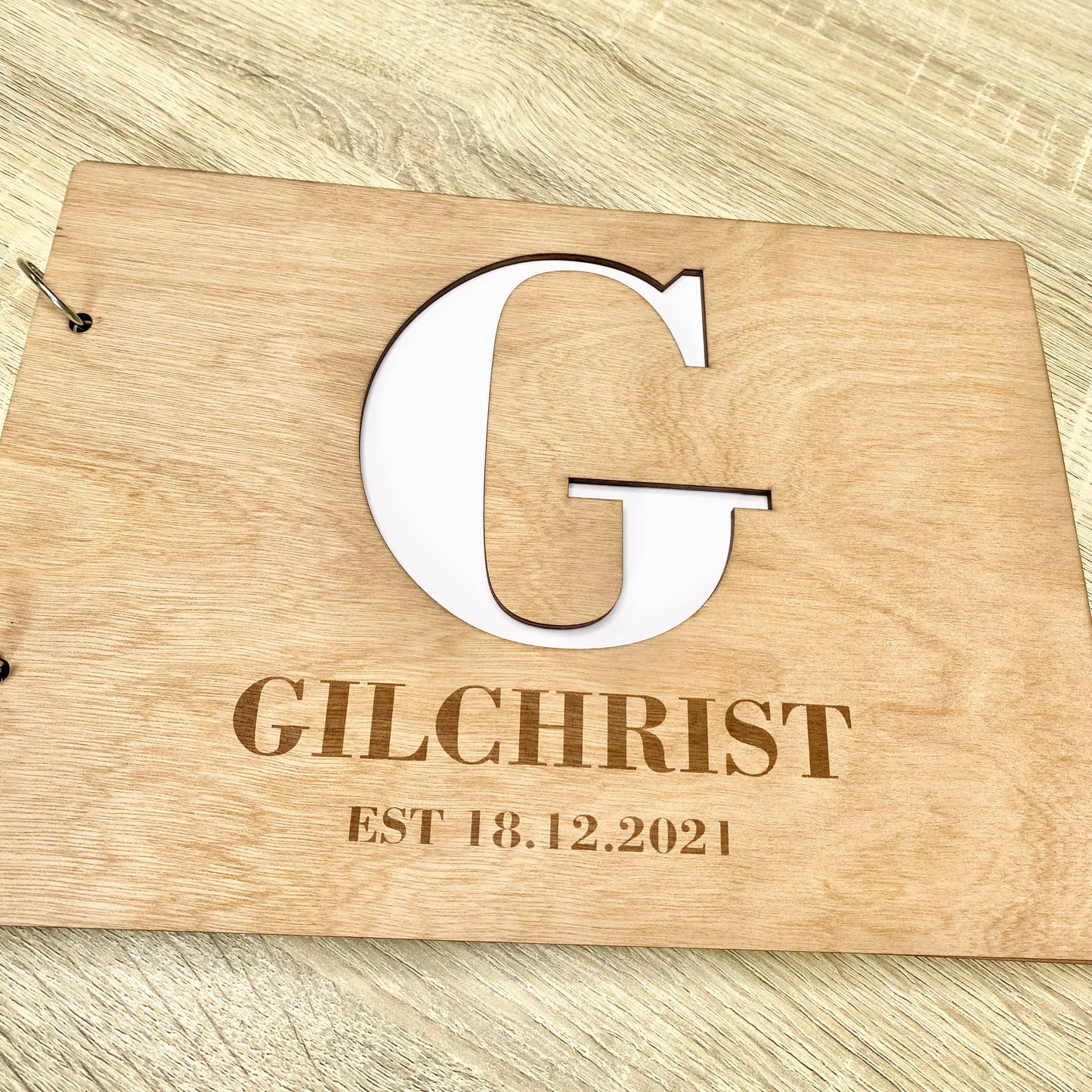 Initial cut out Guest Book