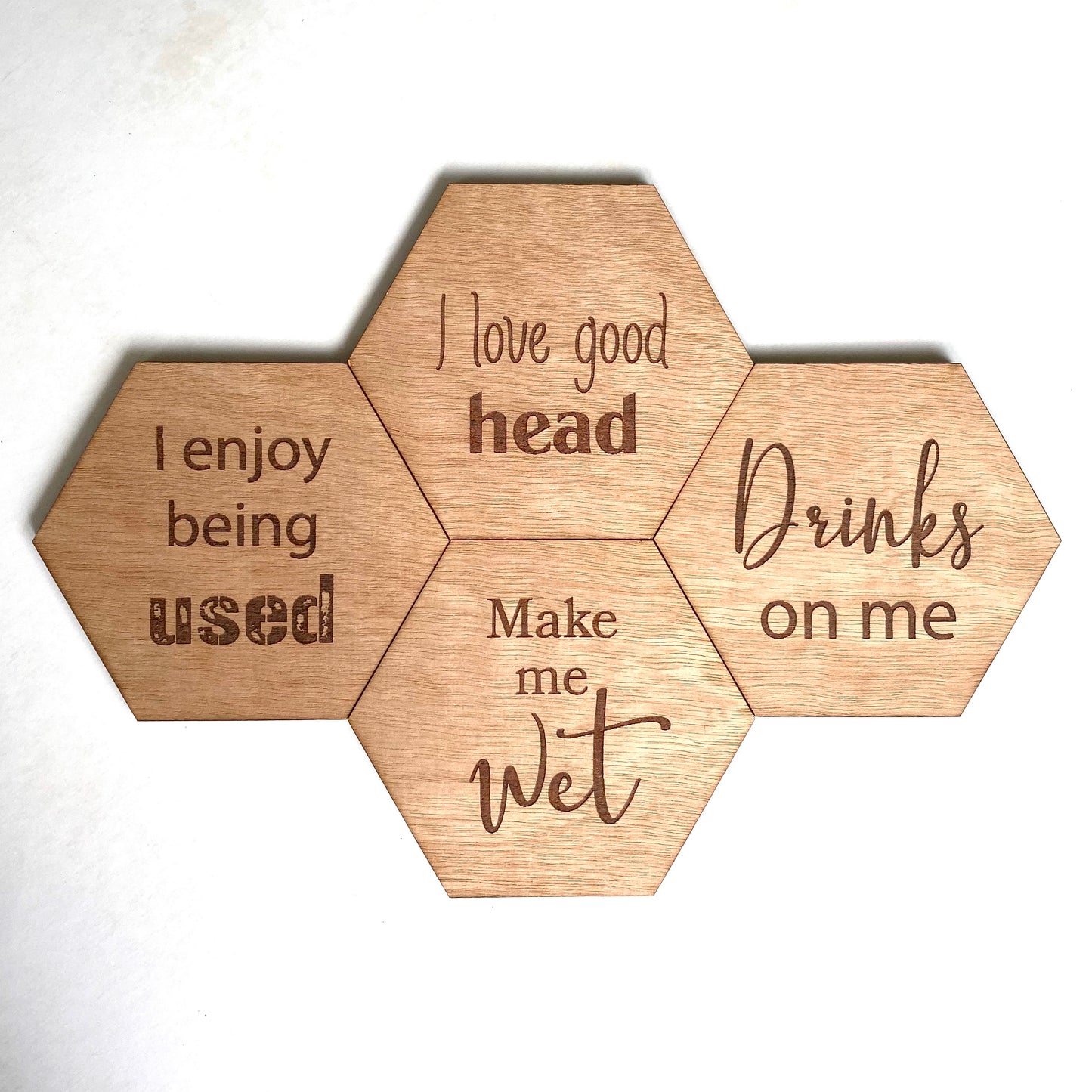 Cheeky coasters hexigon - Younique Collective