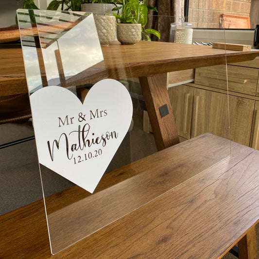 Guest book signing board - heart - Younique Collective