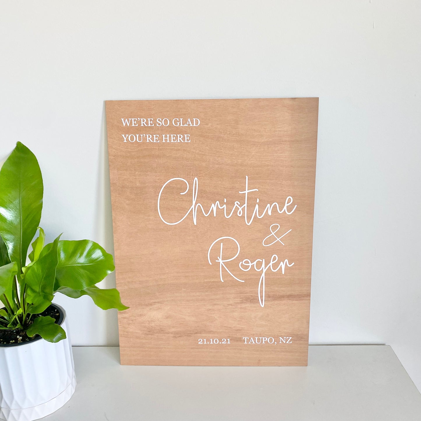 The Christine Wedding Sign - Acrylic