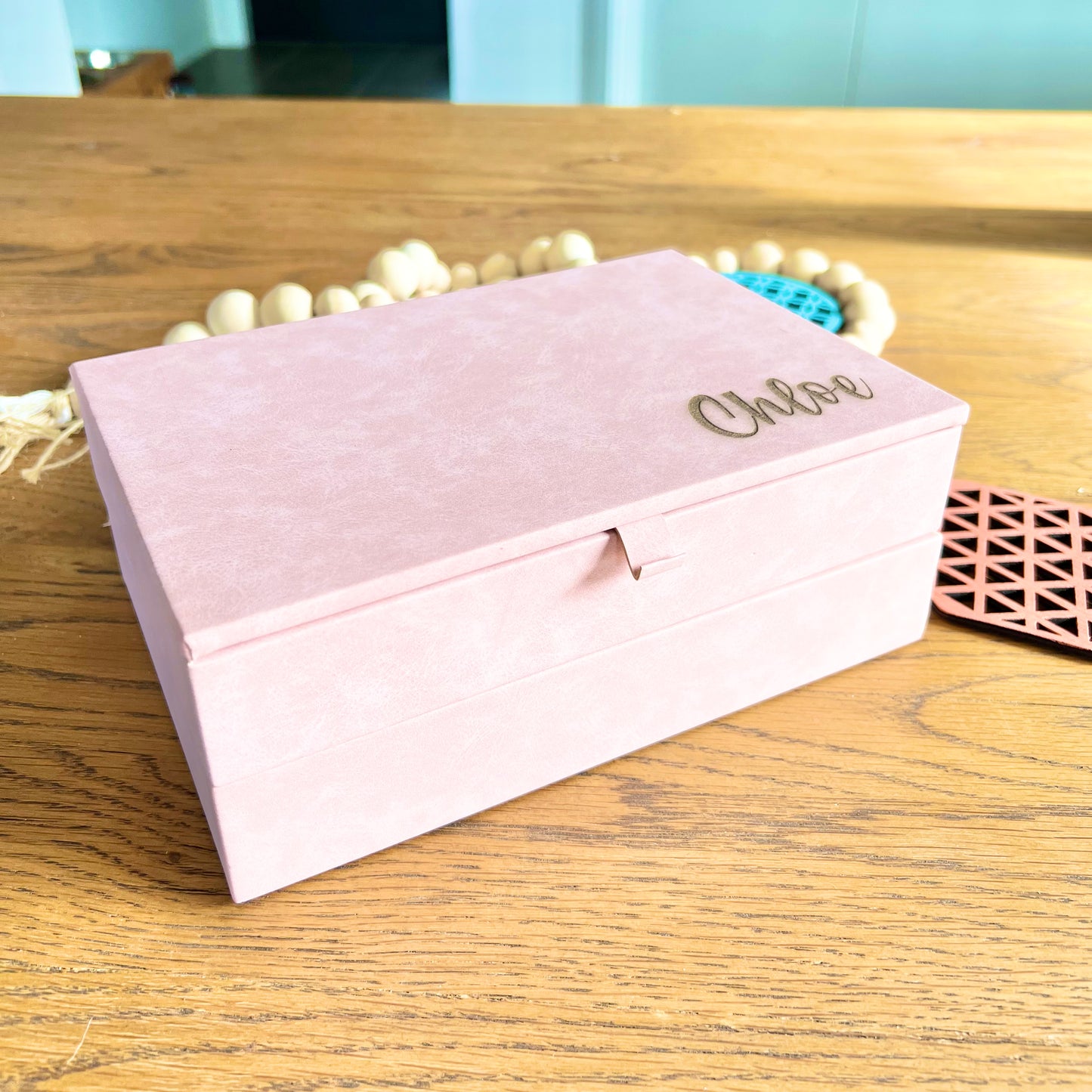 Jewellery box with engraved name