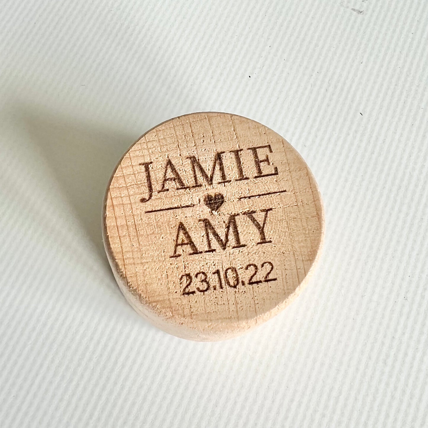 Couple ring box - Names with heart
