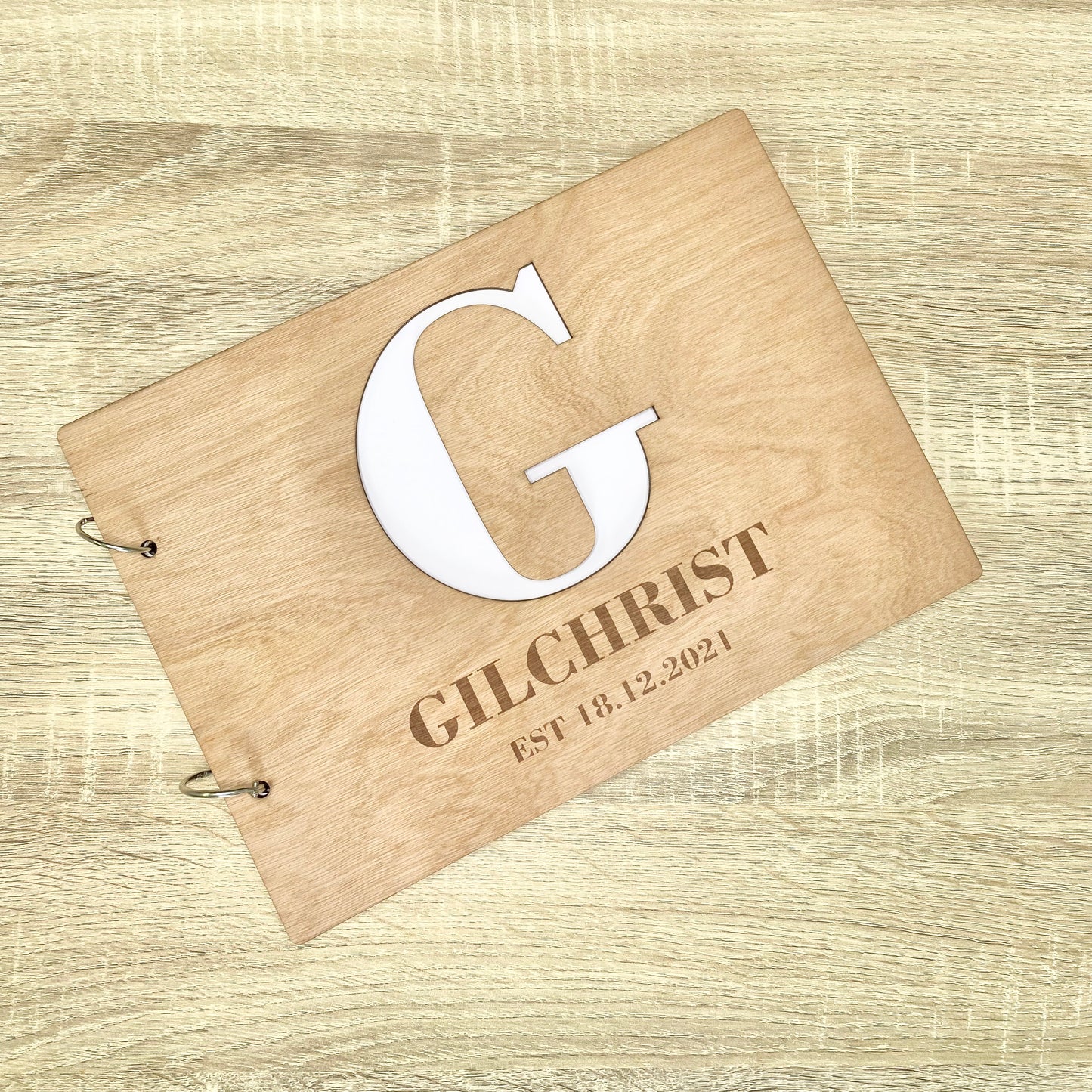 Initial cut out Guest Book