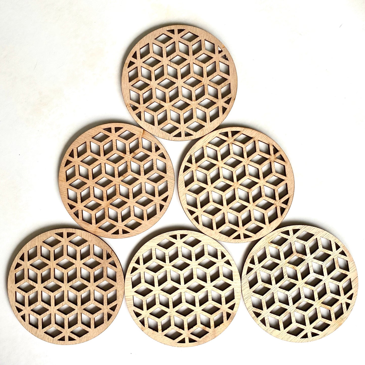 Geometric coasters - cube - Younique Collective