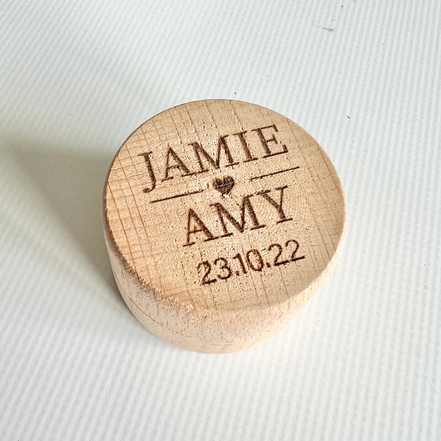 Couple ring box - Names with heart