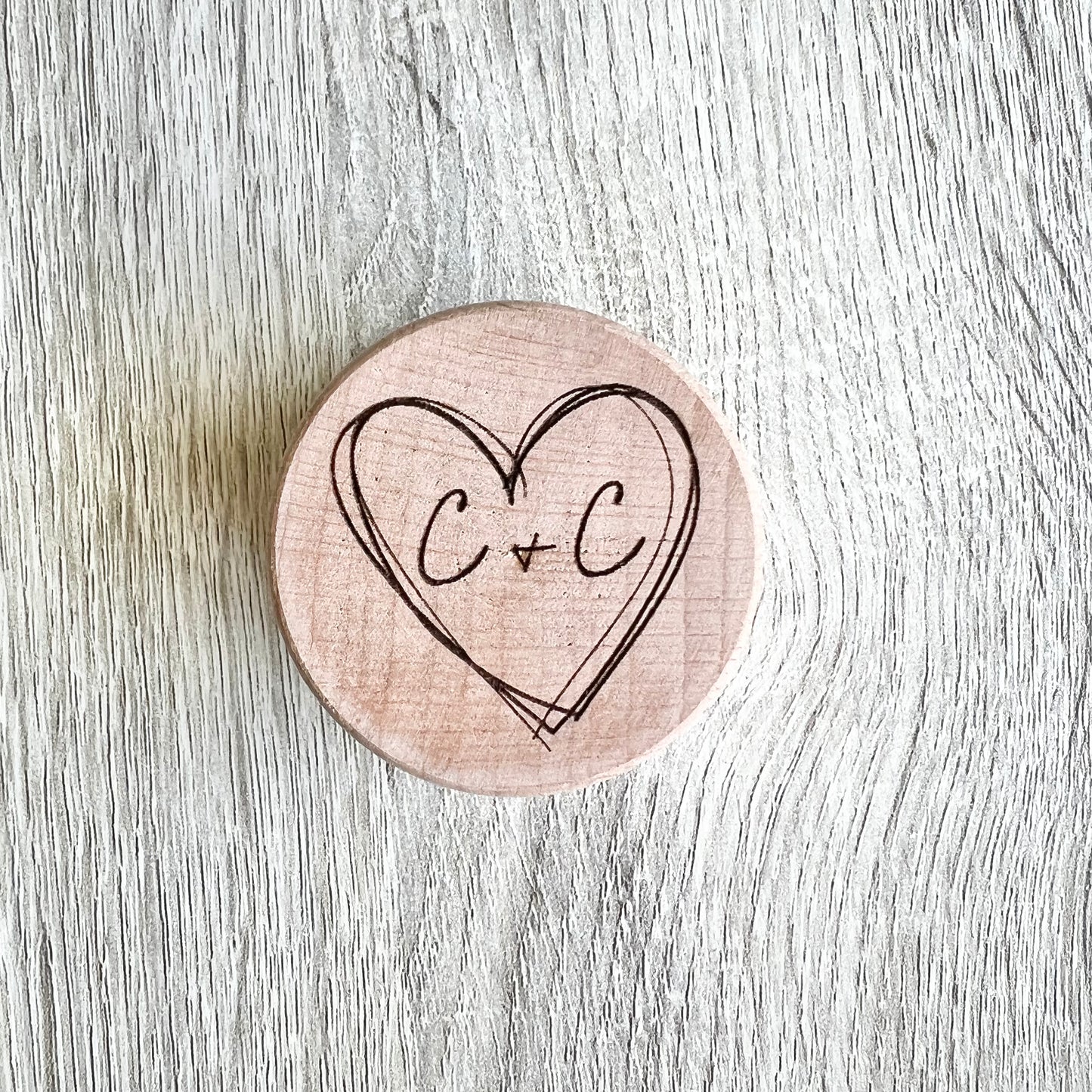 Initial heart ring box