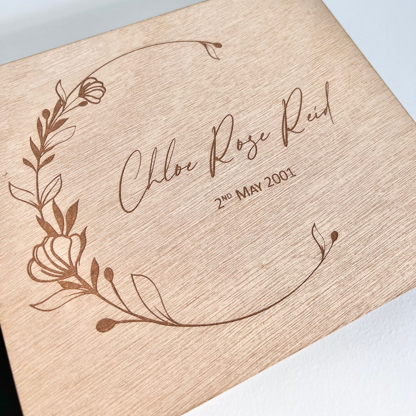 Floral Crescent Birthday Book