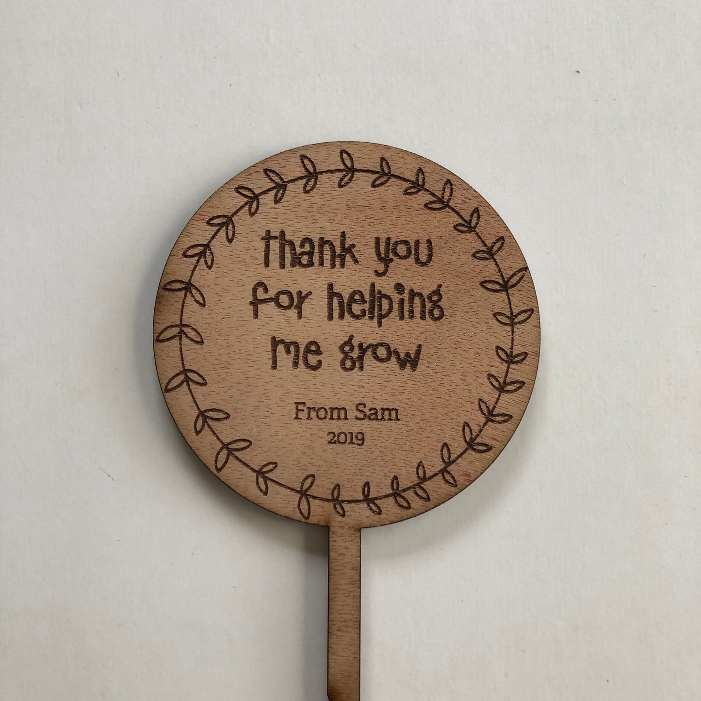 Thank you planter stake leaves - Younique Collective