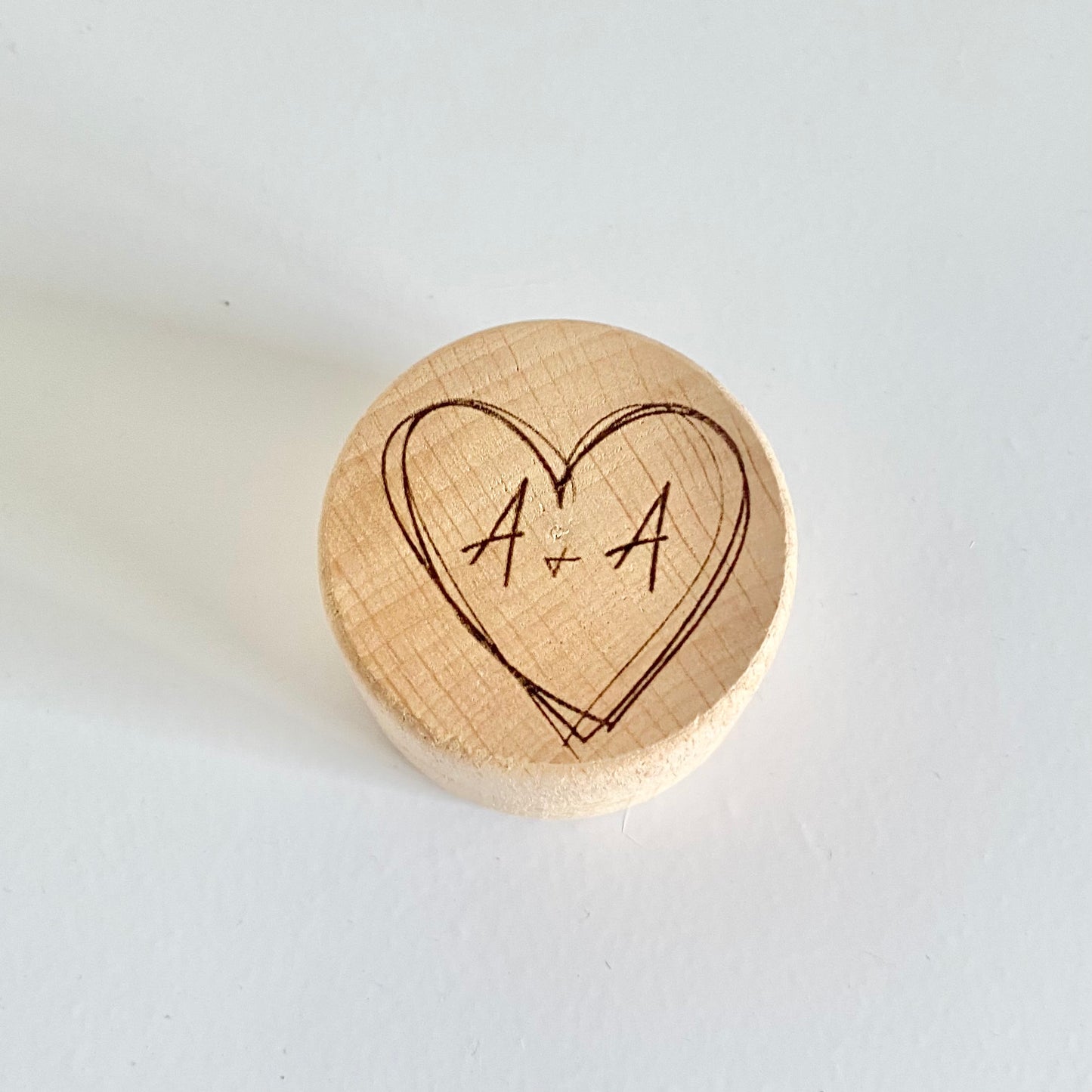 Initial heart ring box