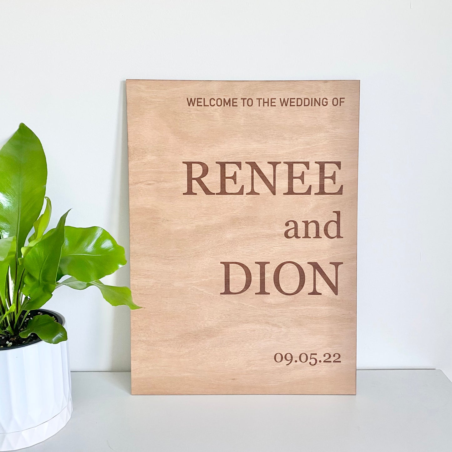 The Renee Wedding Sign - Wood