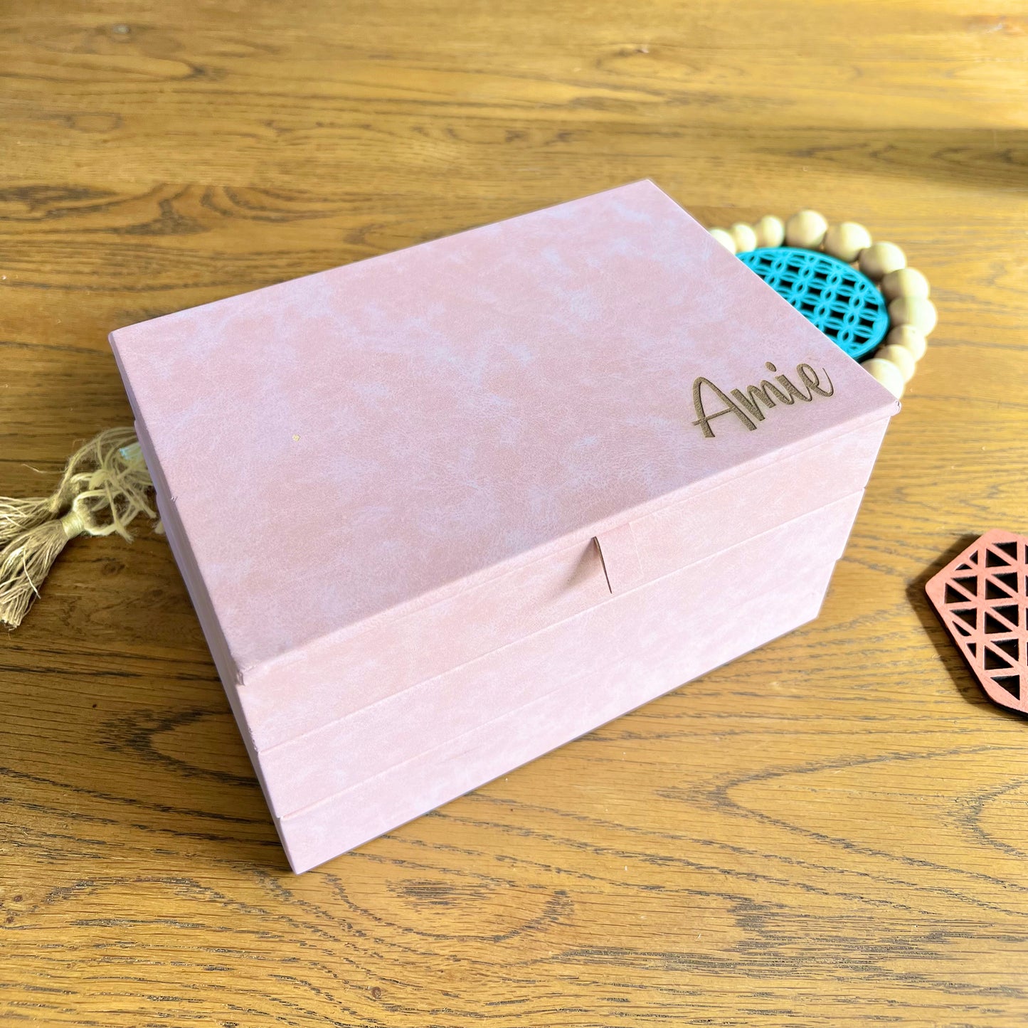 Jewellery box with engraved name