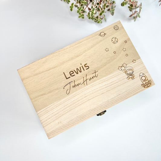 The Spaceman birth details keepsake box