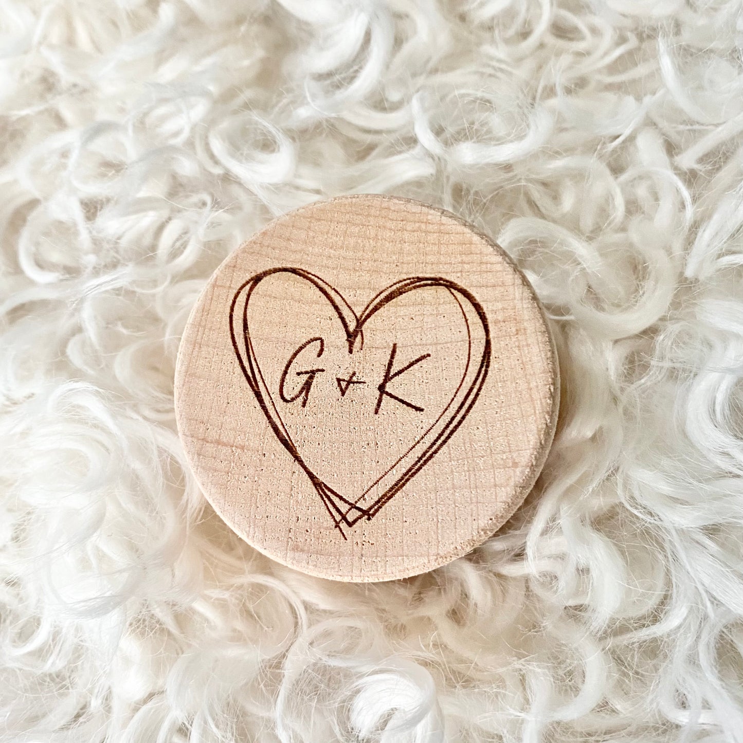 Initial heart ring box