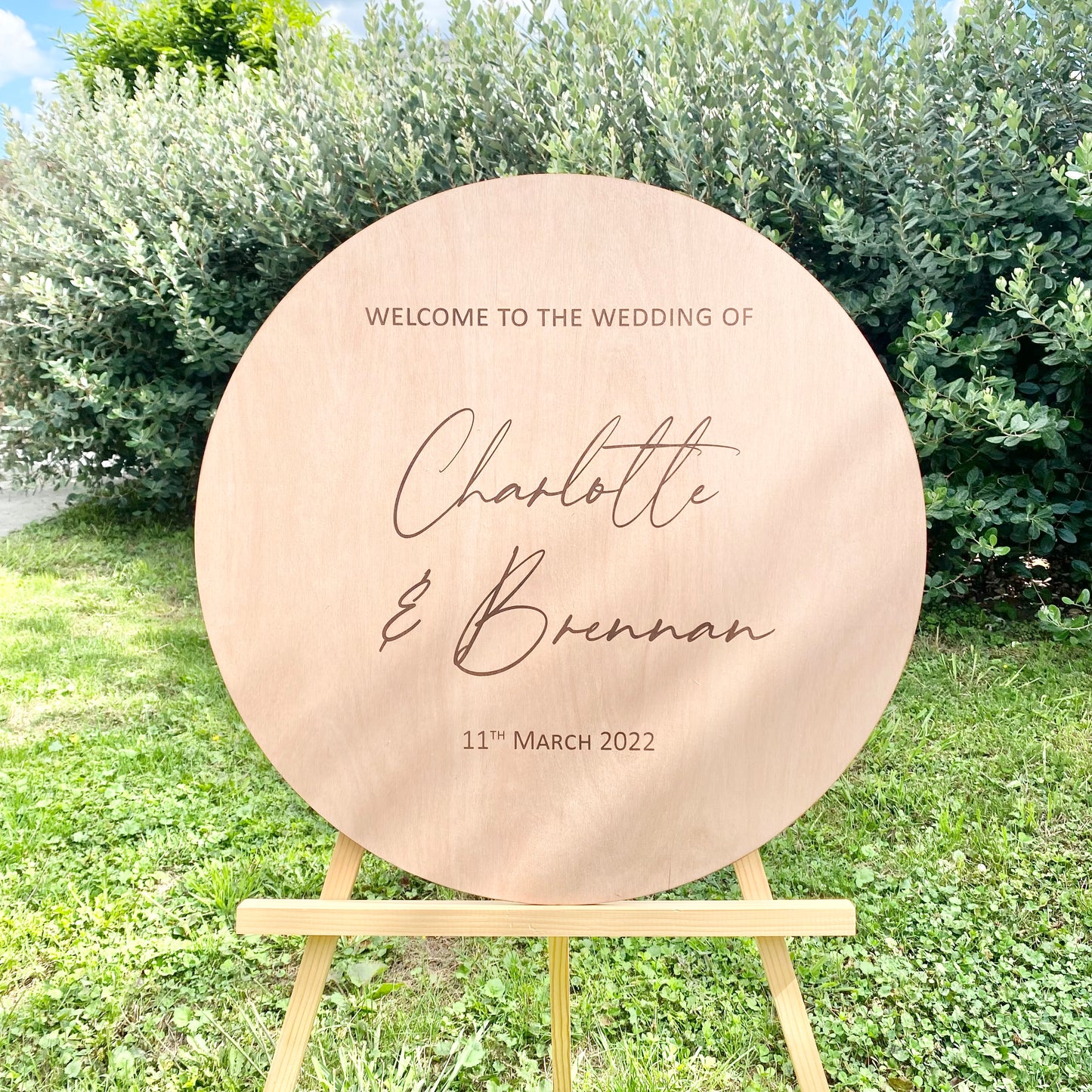 The Charlotte Wedding Sign - Wood