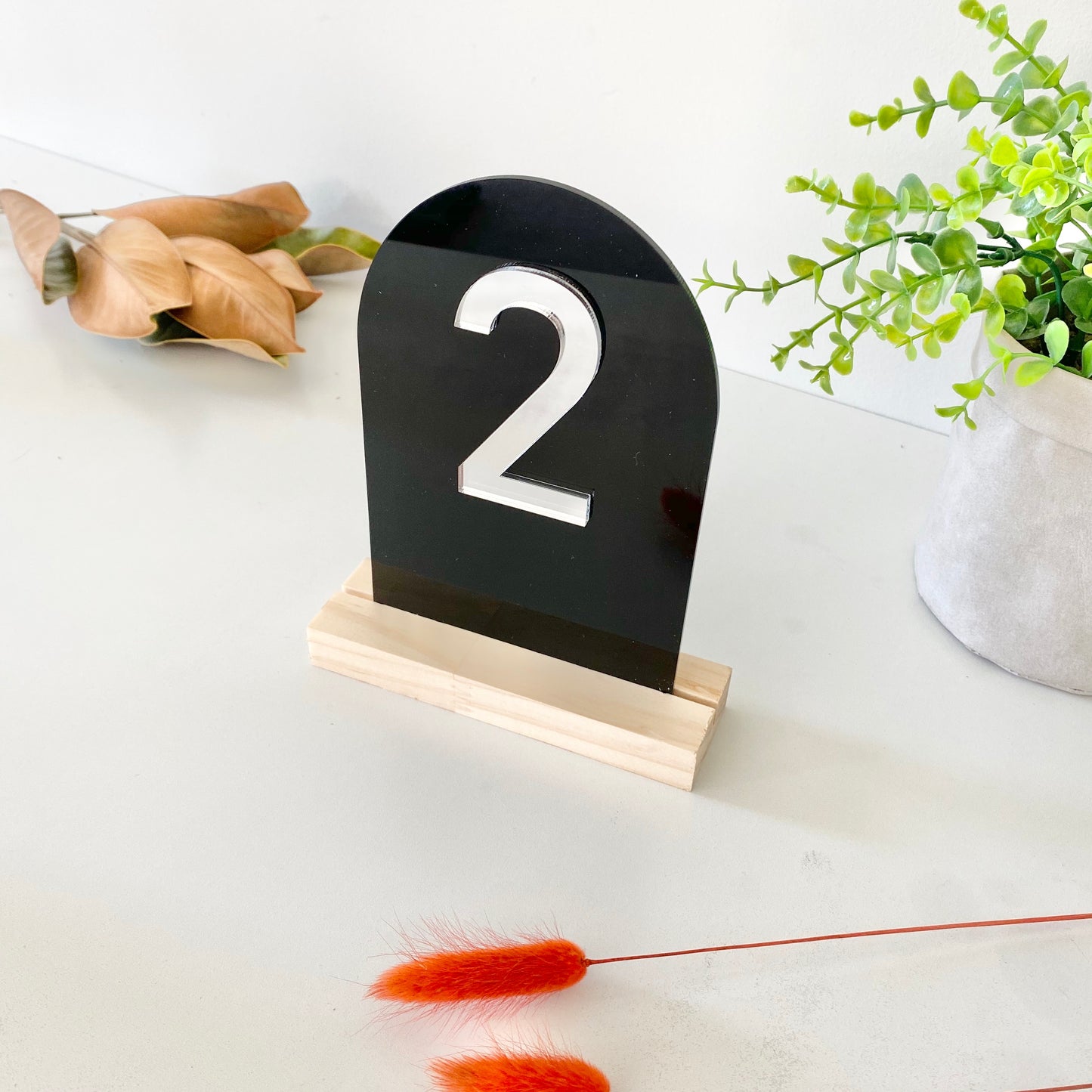 White Acrylic Table Numbers