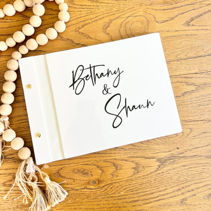 The Bethany guest book in acrylic