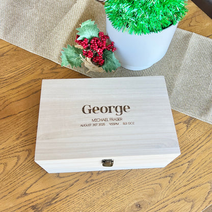 The Devon birth details keepsake box