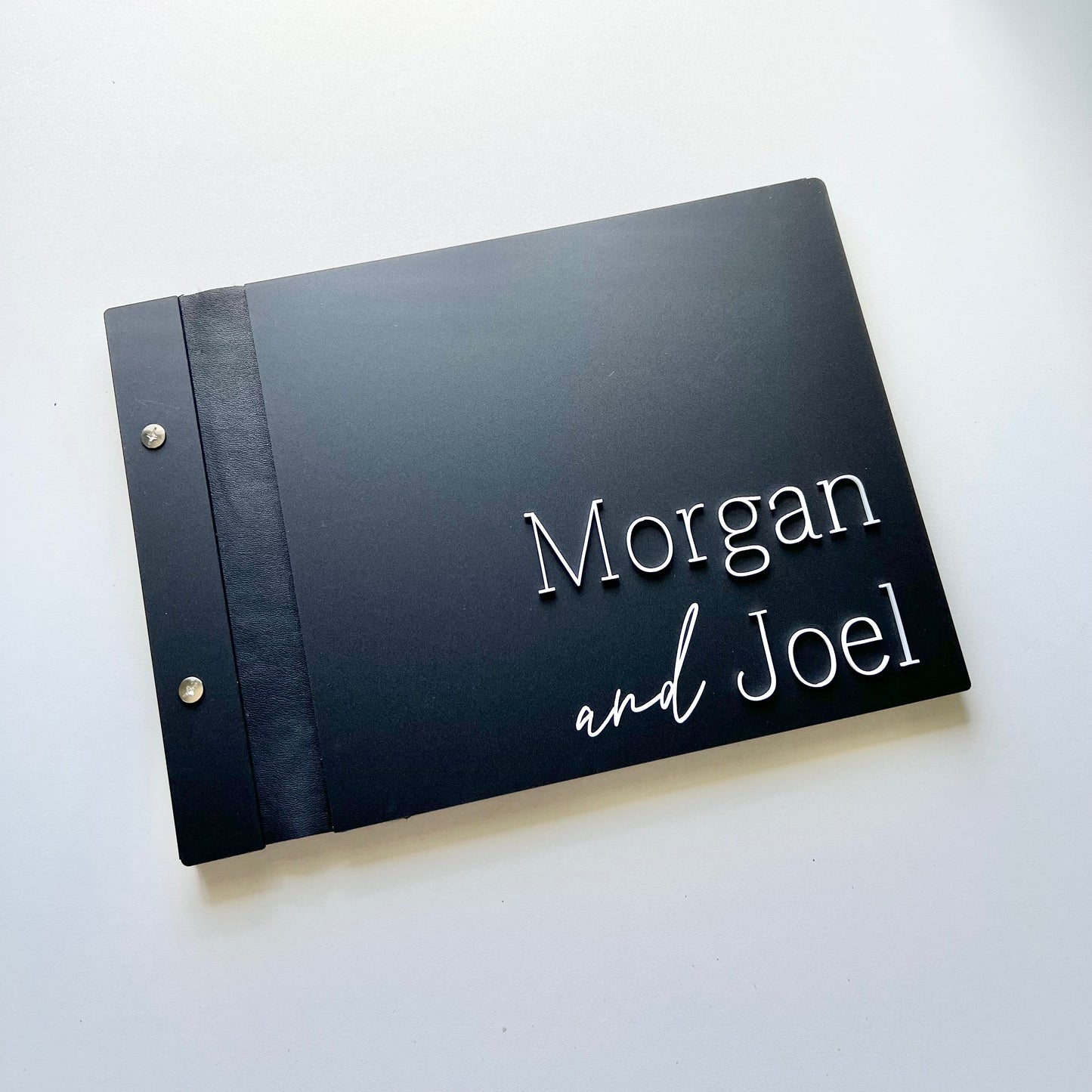 The Morgan guest book in acrylic