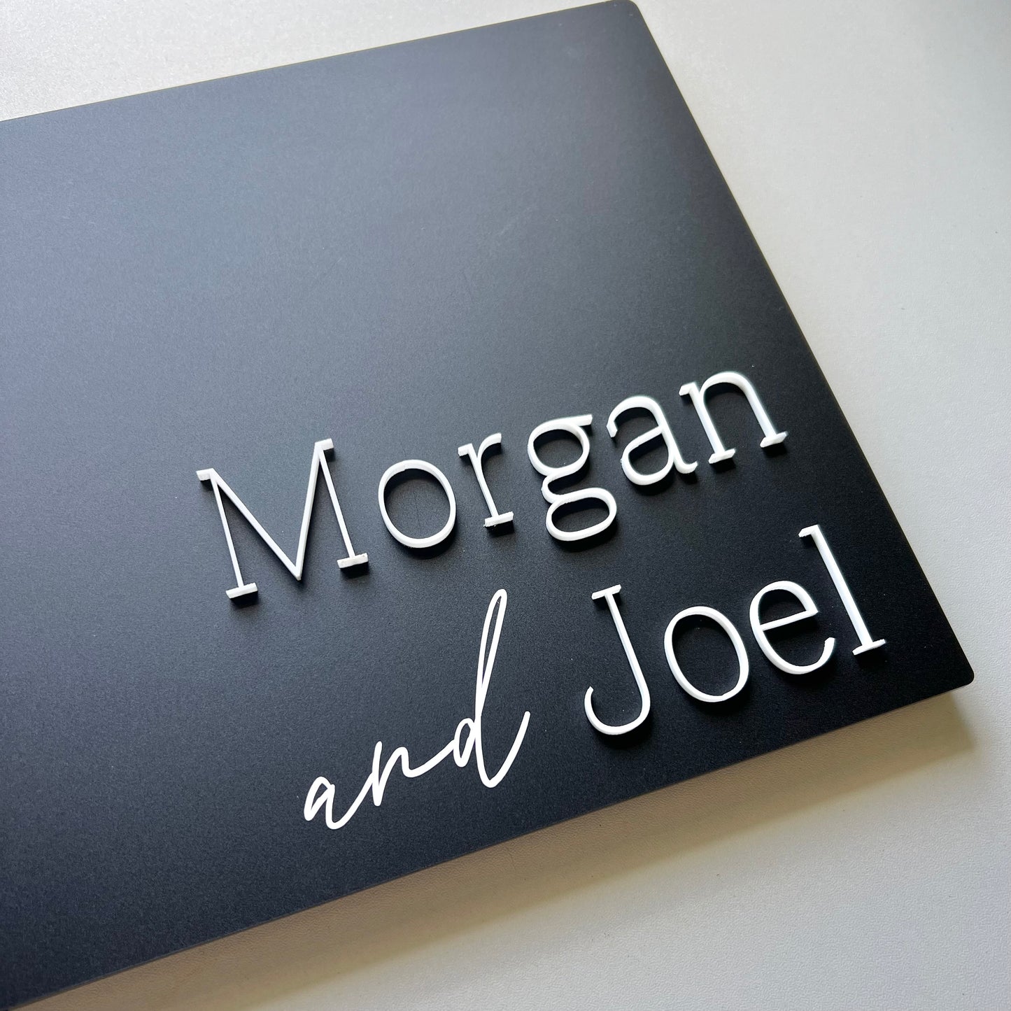 The Morgan guest book in acrylic