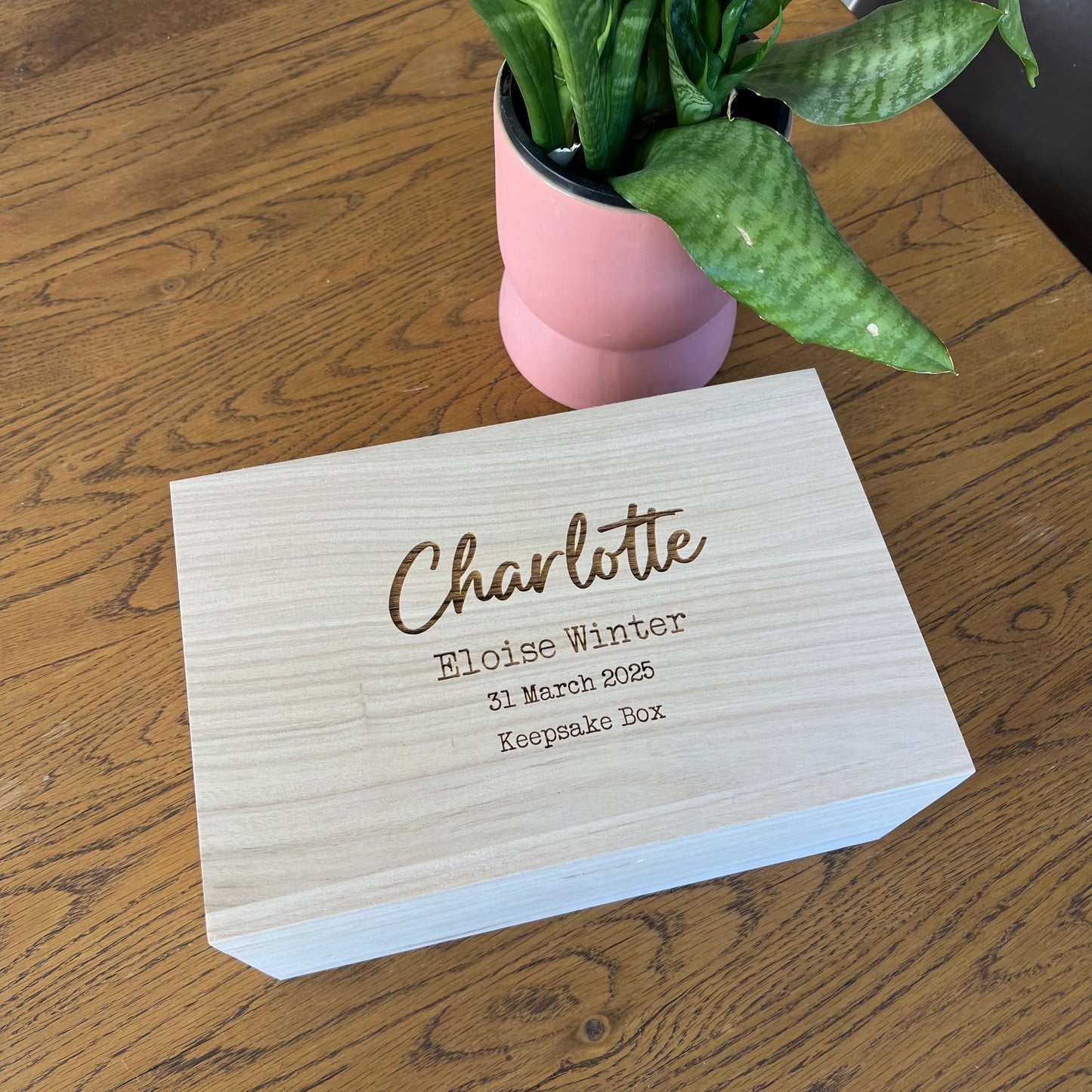 The Tovi birth details keepsake box