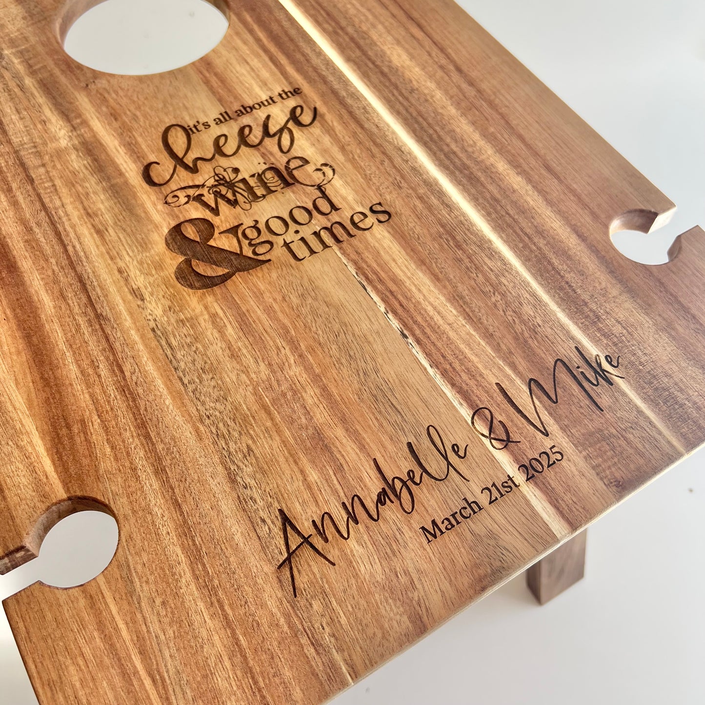 All About Cheese Wine & Cheese Picnic Table