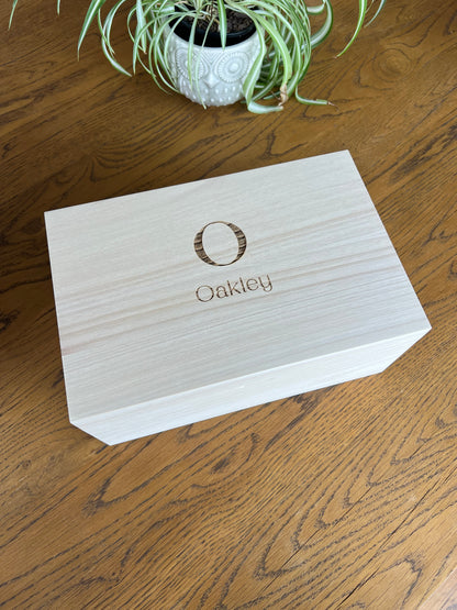 The Mitchell birth details keepsake box