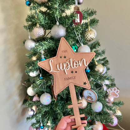 Wooden Christmas Tree Topper