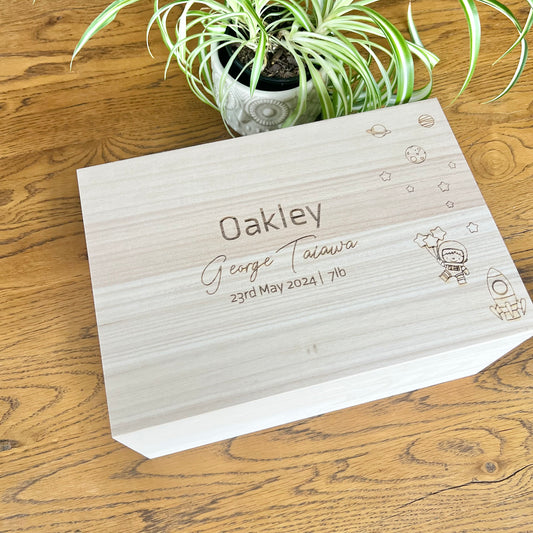 The Spaceman birth details keepsake box