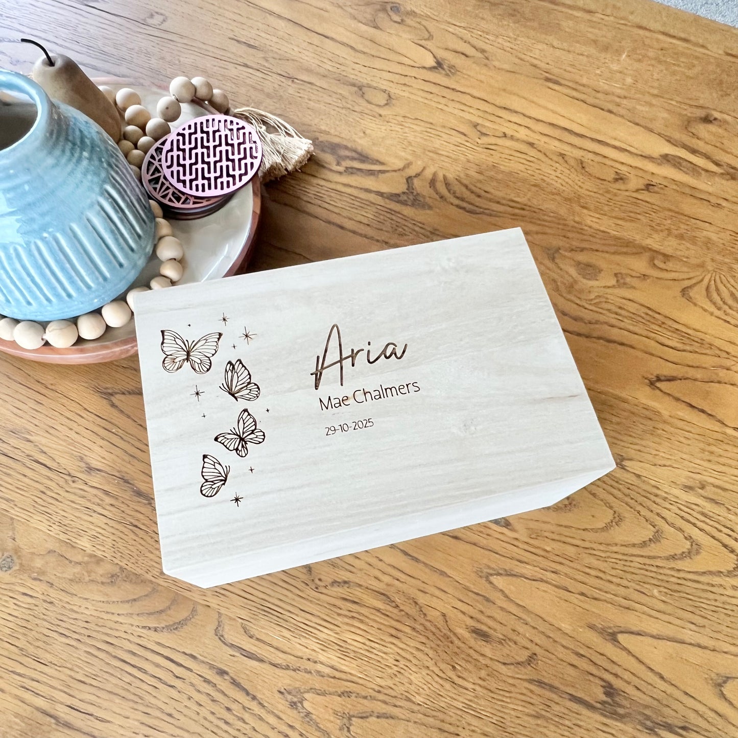 The Sophia birth details keepsake box