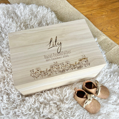 The Summer birth details keepsake box