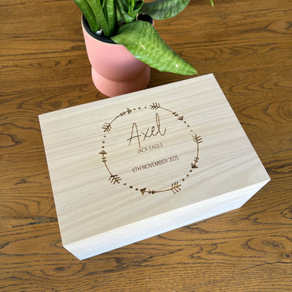 The Ariel birth details keepsake box