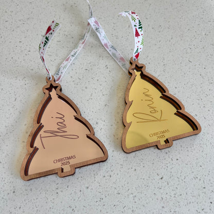 Tree decoration with face border