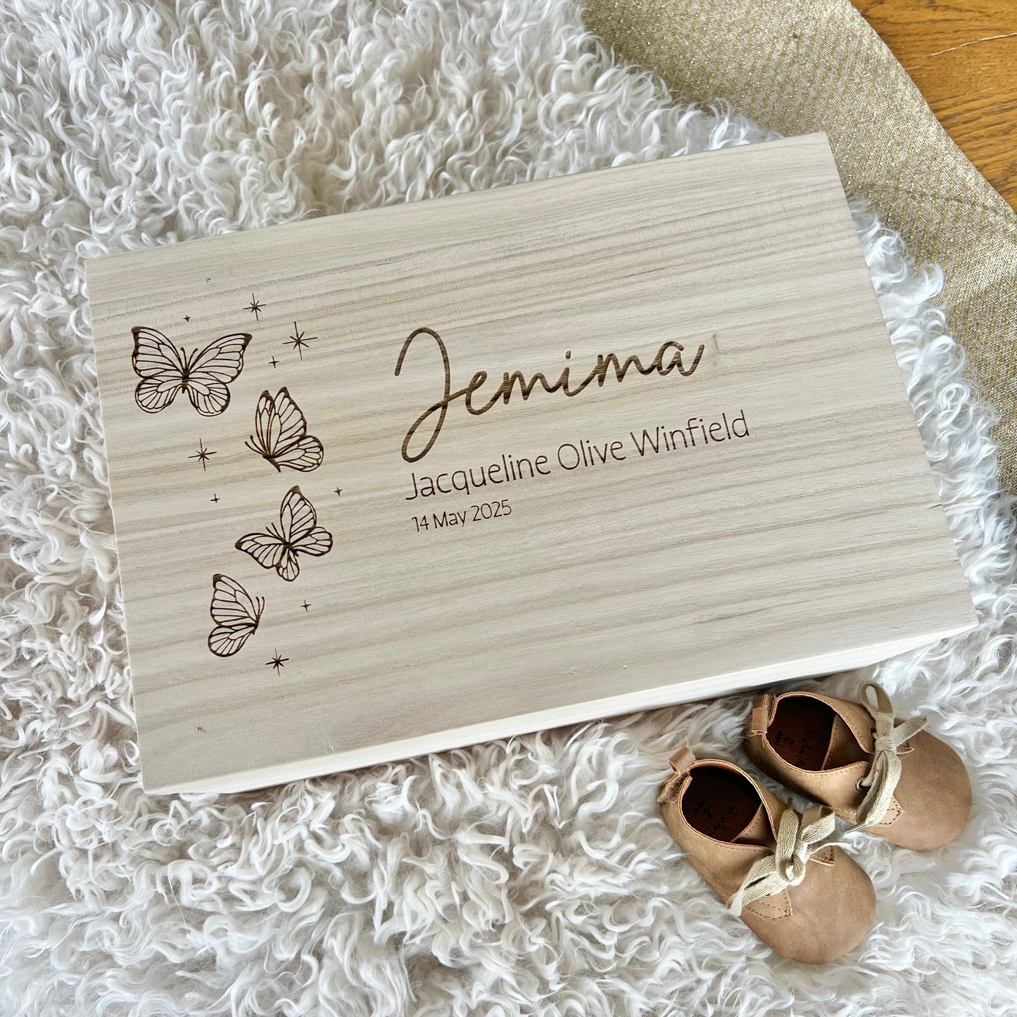 The Sophia birth details keepsake box
